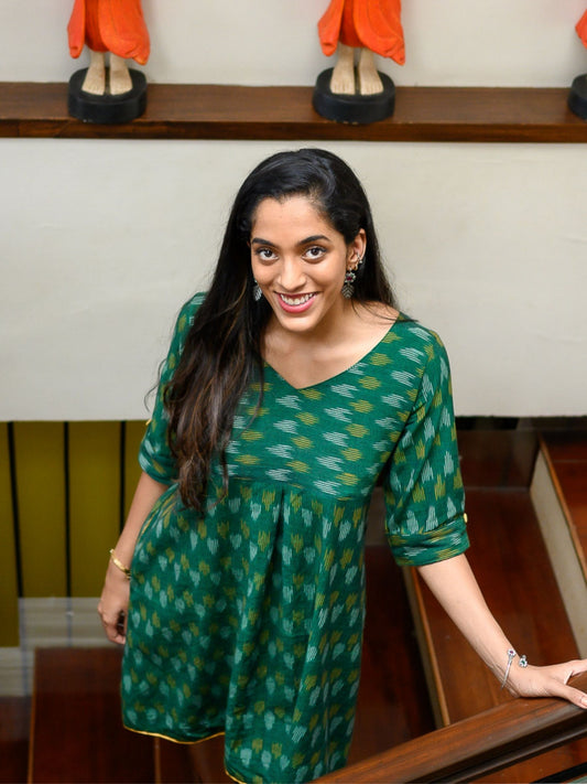 'Delilah' Handwoven Ikat Pure Cotton Tunic