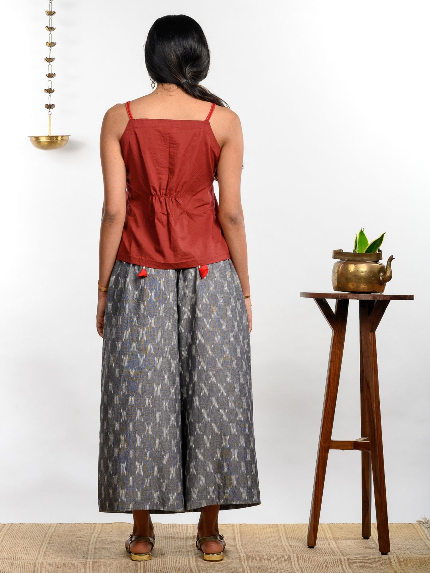 'Juniper' Handwoven Ikat Pure Cotton Culottes