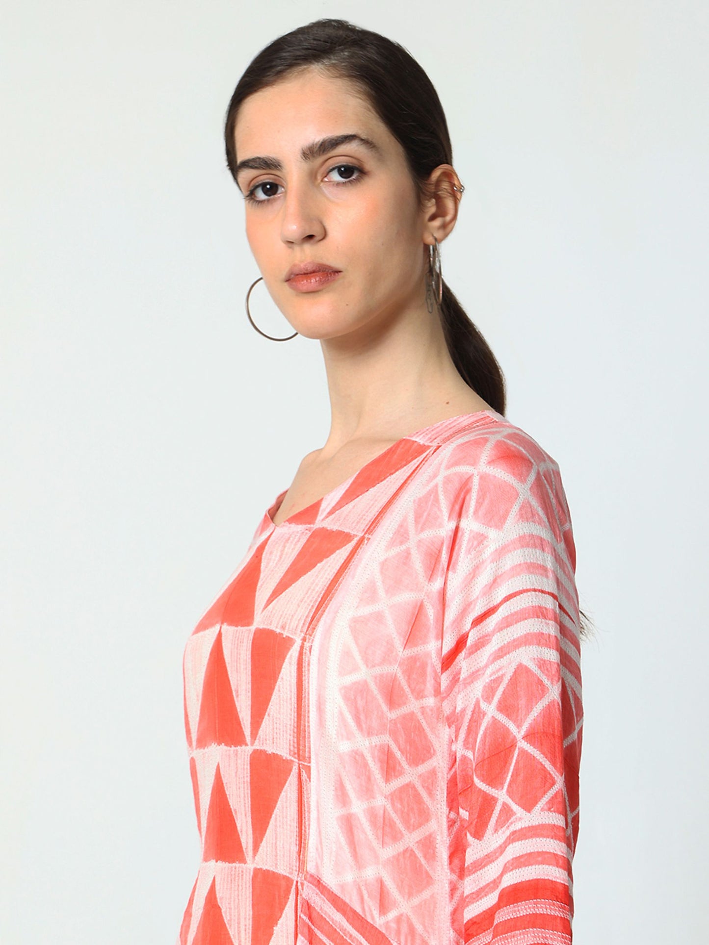 'Samah' Hand-dyed Shibori Vegan Silk Tunic