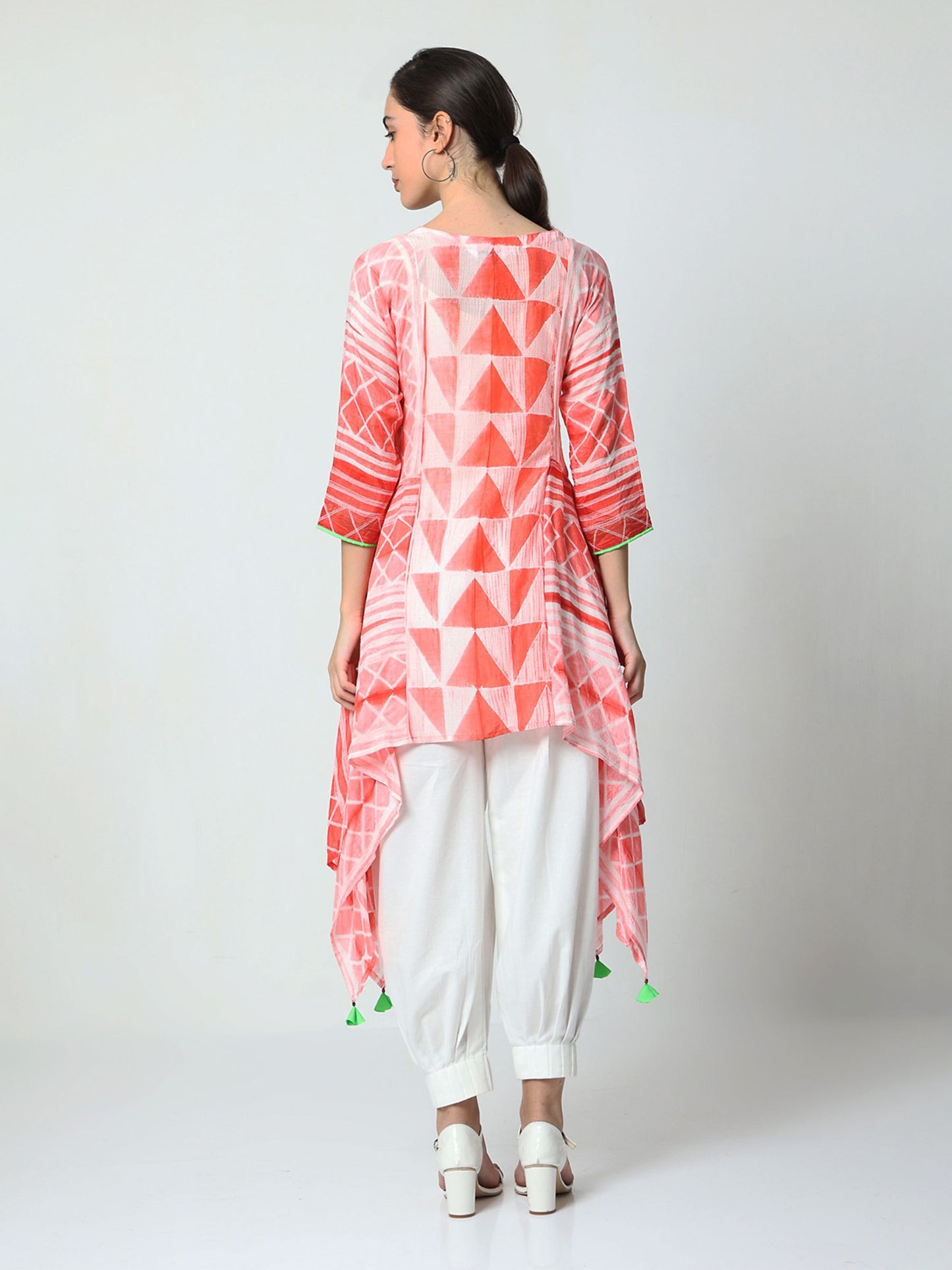 'Samah' Hand-dyed Shibori Vegan Silk Tunic