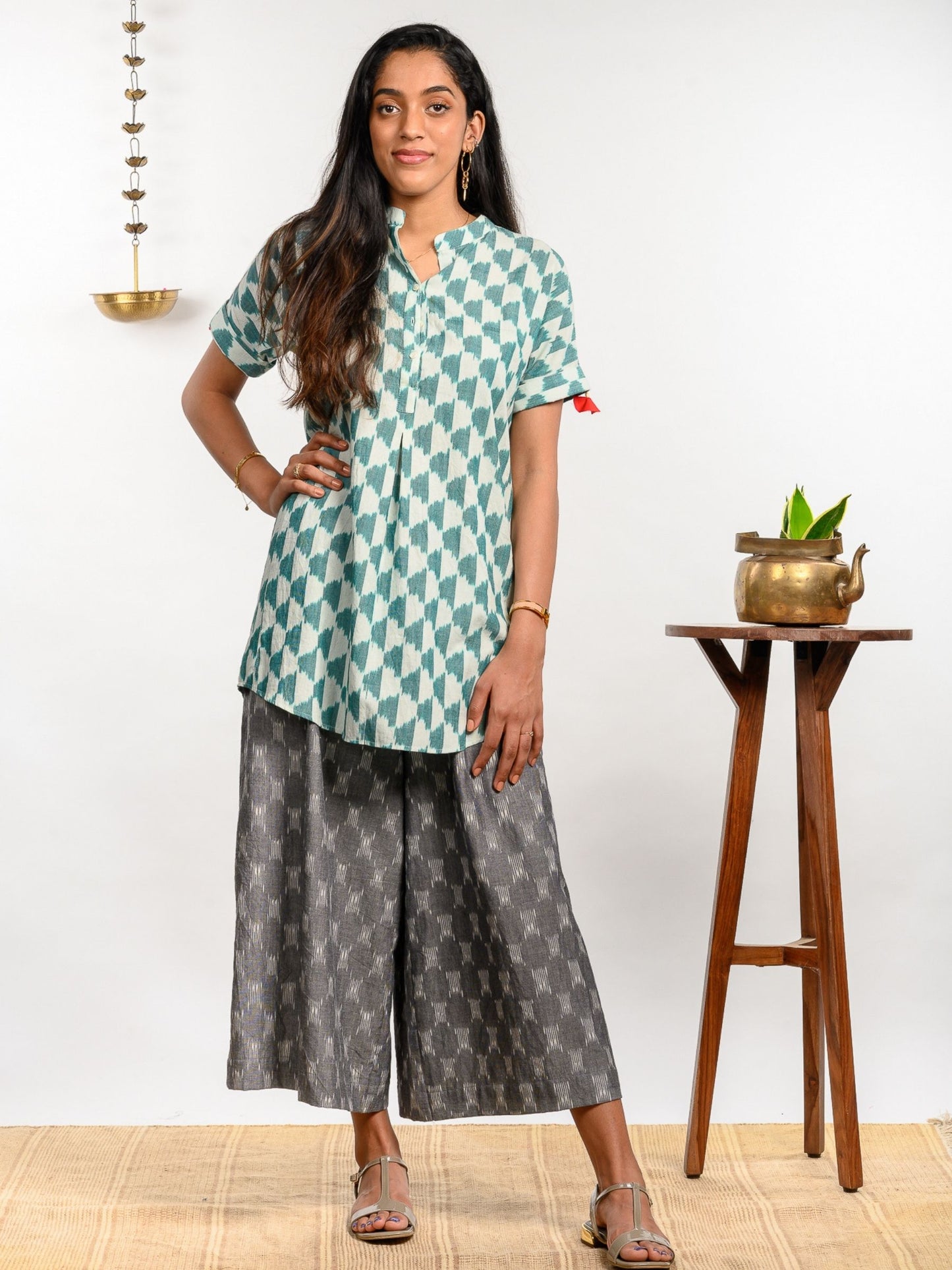'Veda' Handwoven Ikat Pure Cotton Tunic