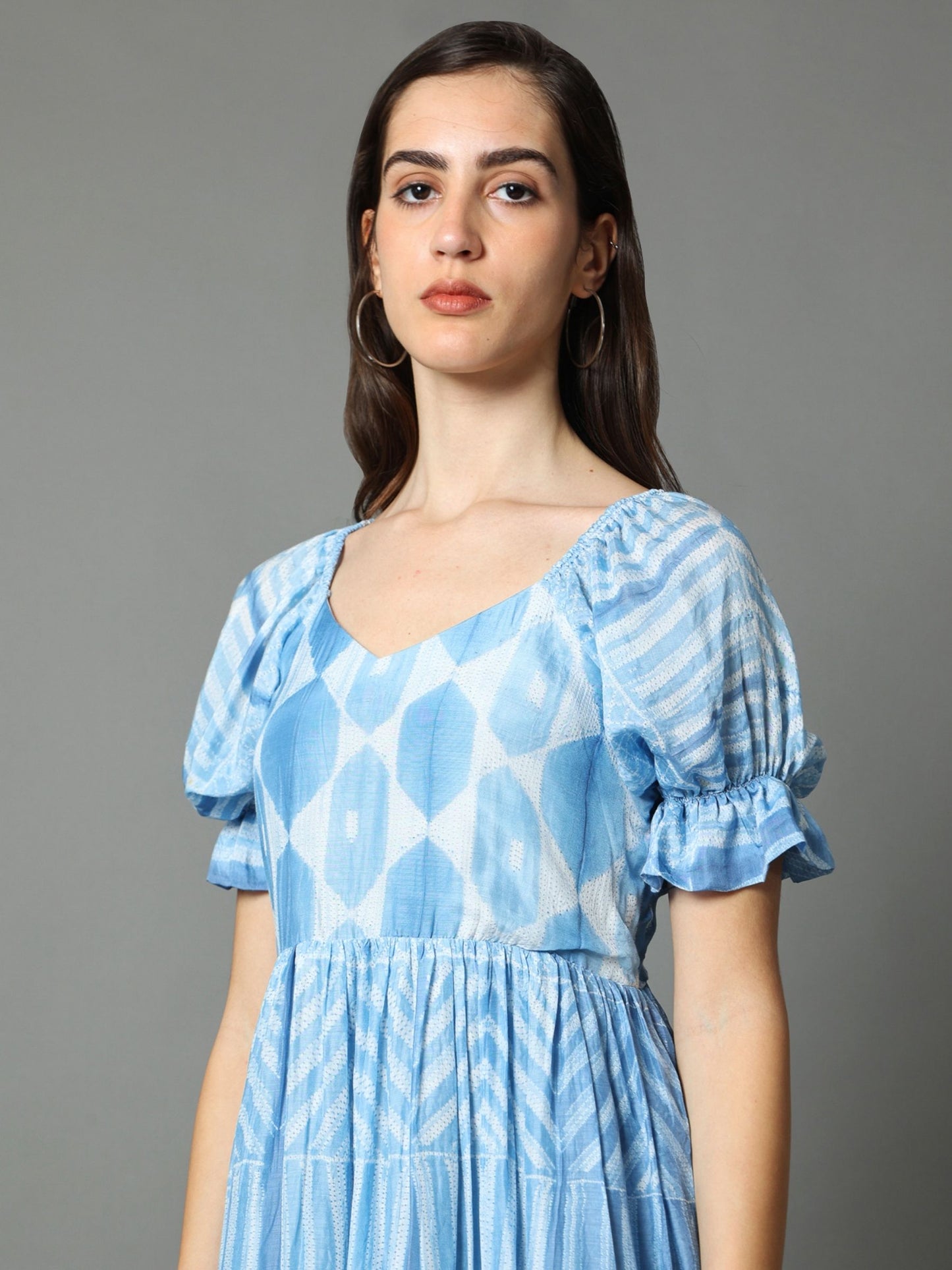 'Zara' Hand-dyed Shibori Vegan Silk Dress