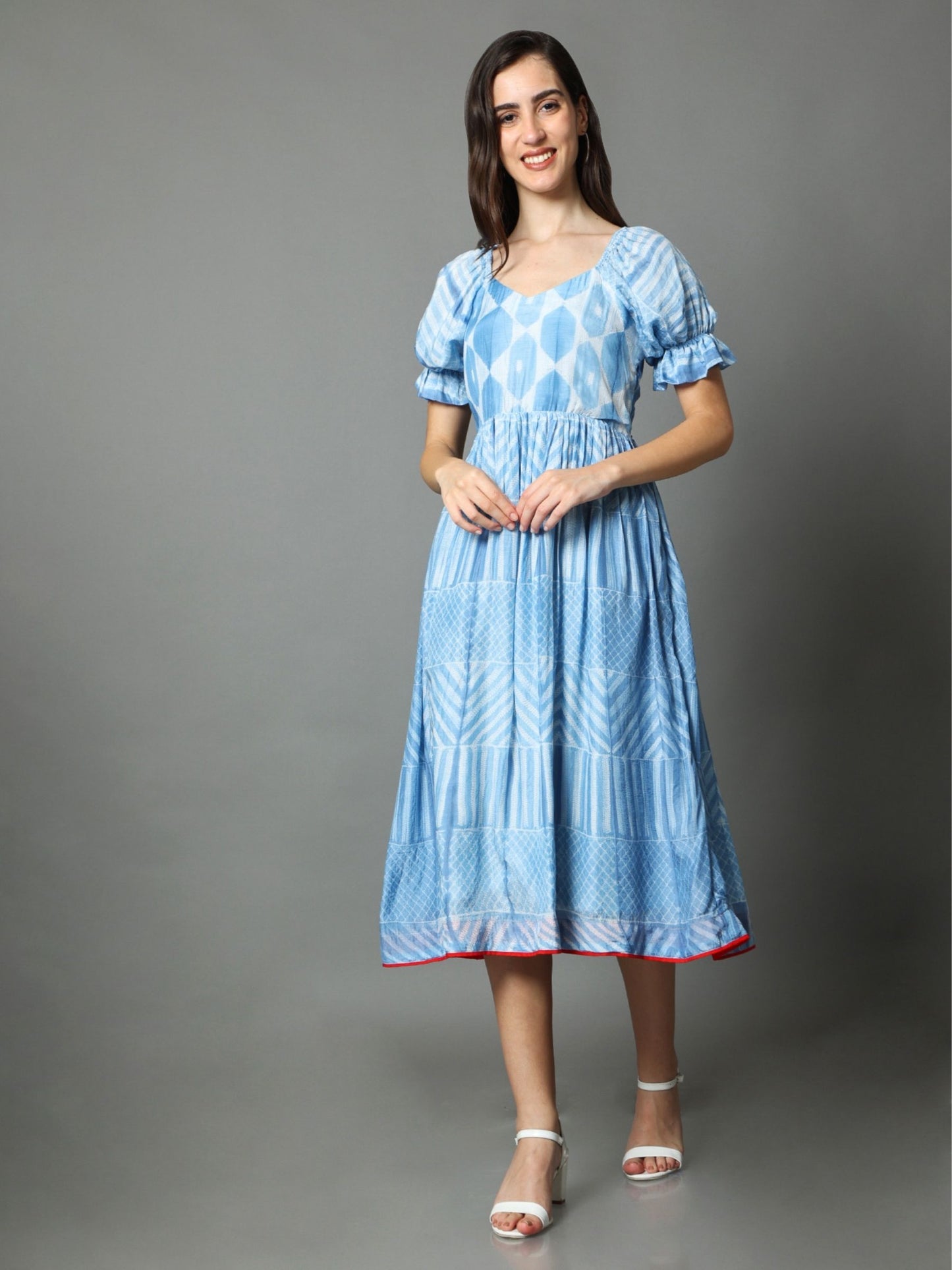 'Zara' Hand-dyed Shibori Vegan Silk Dress