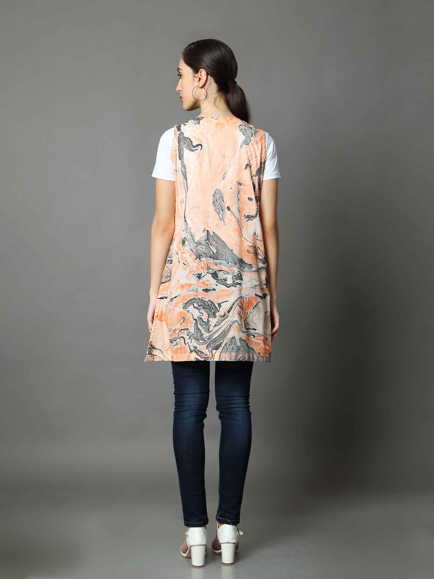 'Amber' Marble-dyed Pure Cotton Jacket