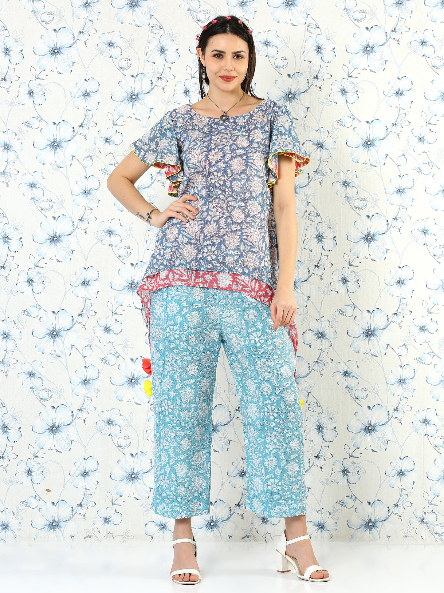 Asymmetric Floral Top