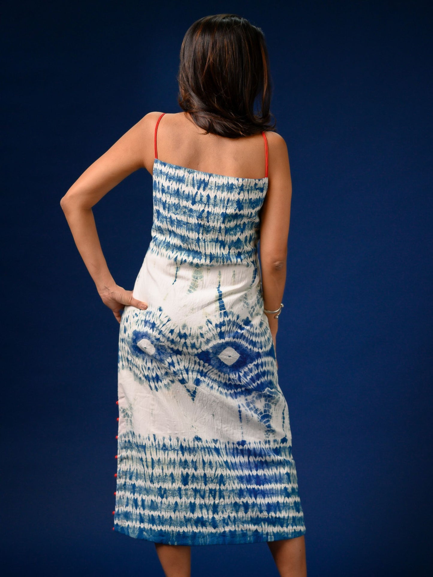 Evil Eye Hand-dyed Shibori Pure Cotton Dress