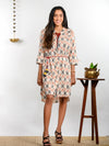 'Amaltas' Button-down Handwoven Ikat Pure Cotton Dress