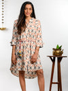 'Amaltas' Button-down Handwoven Ikat Pure Cotton Dress