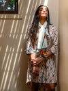 'Amaltas' Button-down Handwoven Ikat Pure Cotton Dress