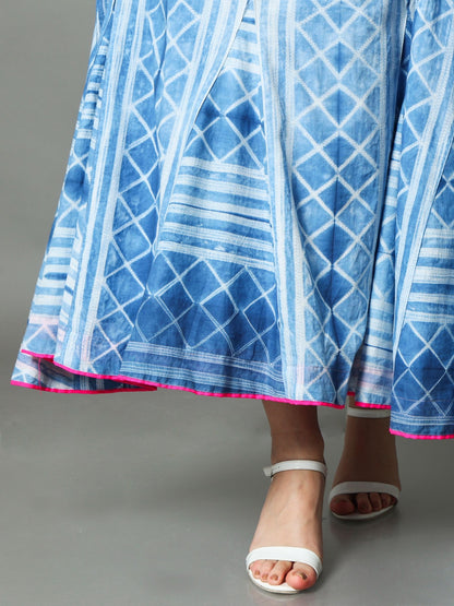 'Anokhi' Hand-dyed Shibori Pure Cotton Dress with Adjustable Straps
