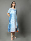 'Aparjita' Hand-dyed Shibori Vegan Silk Double-layer Dress