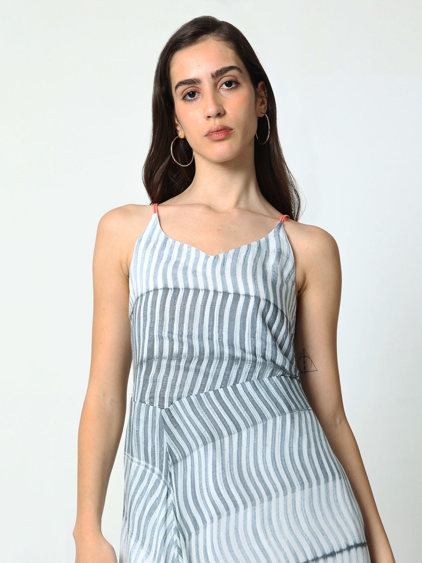 'Aria' Hand-dyed Shibori Vegan Silk High-low Dress