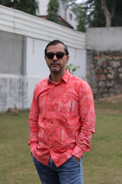 'Rouge' Shibori Men's Shirt