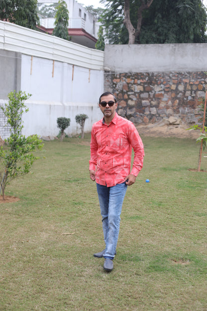 'Rouge' Shibori Men's Shirt
