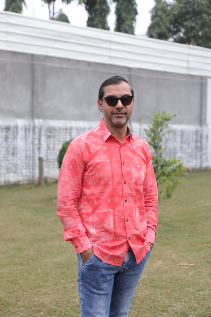 'Rouge' Shibori Men's Shirt