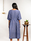 'Bluebell' Handwoven Ikat Pure Cotton Kaftan