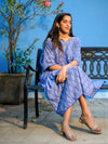 'Bluebell' Handwoven Ikat Pure Cotton Kaftan