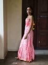 'Coral' Hand-dyed Shibori Pure Cotton Dress with Adjustable Straps