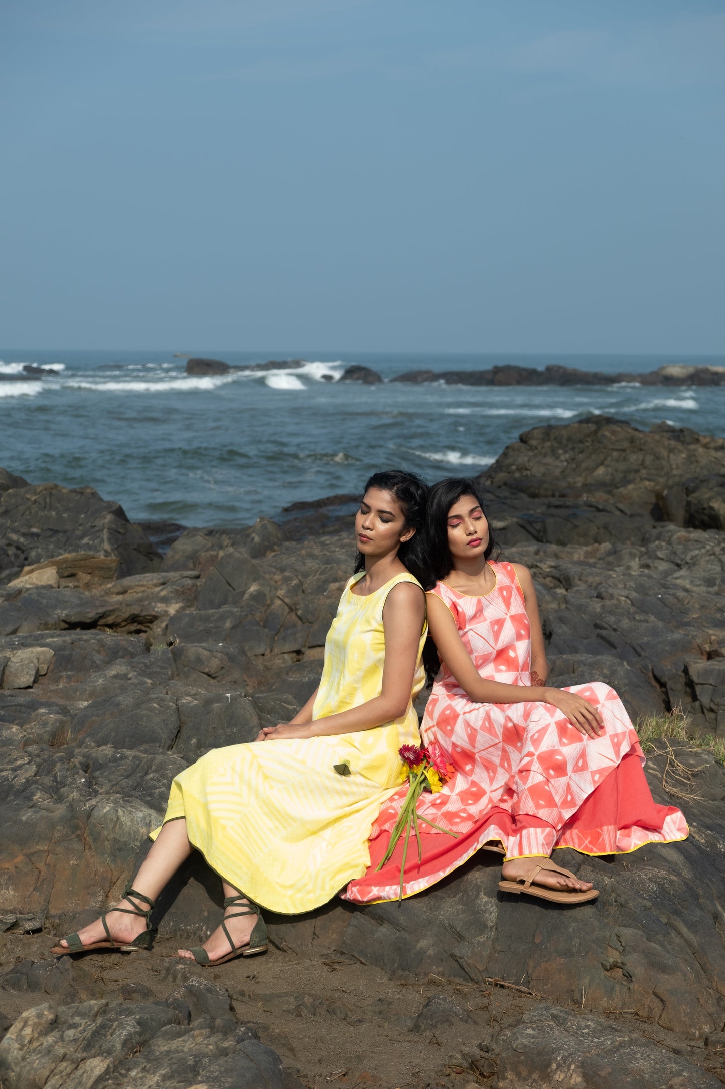 Tuscan Sun Hand-dyed Shibori Layered Dress