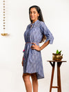 'Dove' Handwoven Ikat Pure Cotton Dress