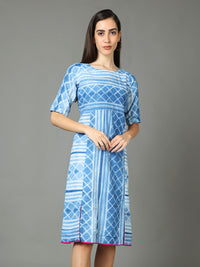 'Lapis' Hand-dyed Shibori Pure Cotton Dress