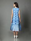 'Nilofer' Hand-dyed Shibori Pure Cotton Frill Dress