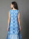 'Nilofer' Hand-dyed Shibori Pure Cotton Frill Dress