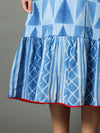 'Nilofer' Hand-dyed Shibori Pure Cotton Frill Dress