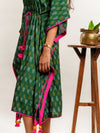 'Pine' Handwoven Ikat Pure Cotton Kaftan