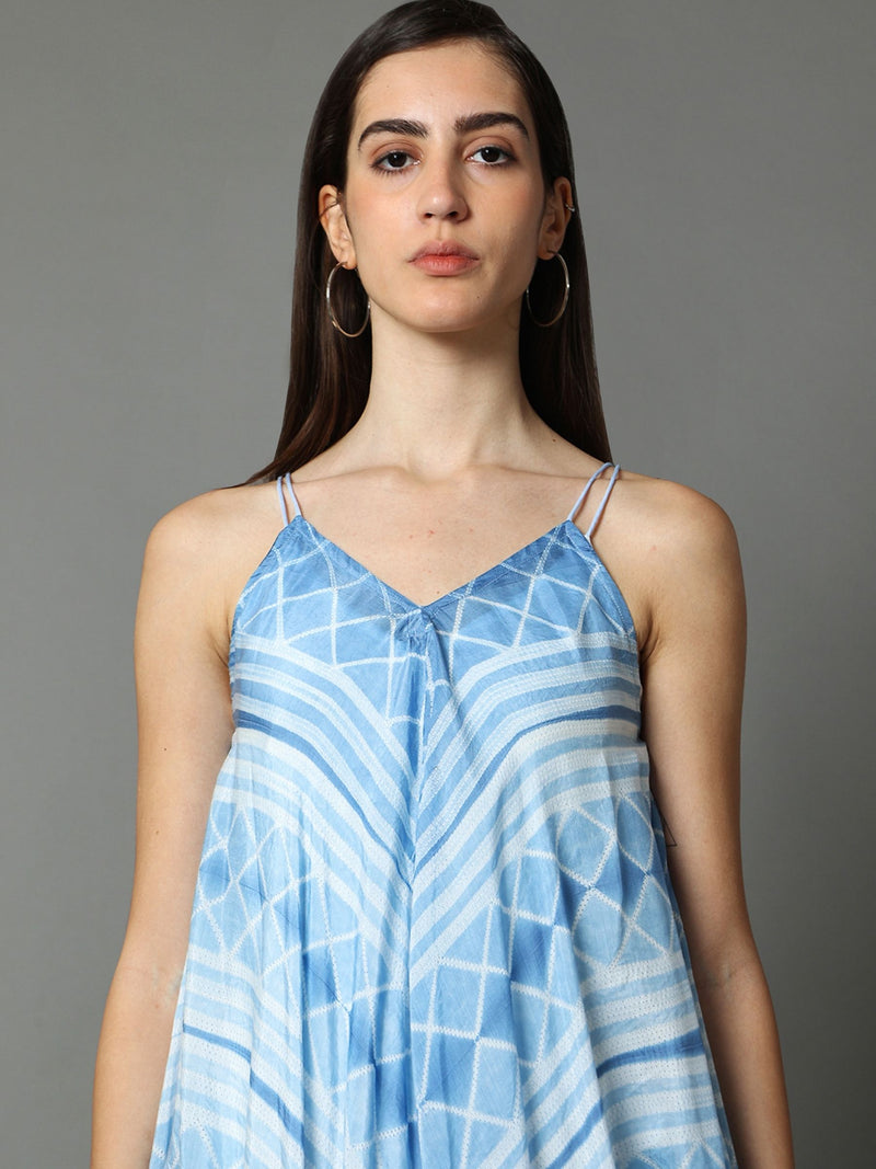 'Roza' Hand-dyed Shibori Vegan Silk Dress