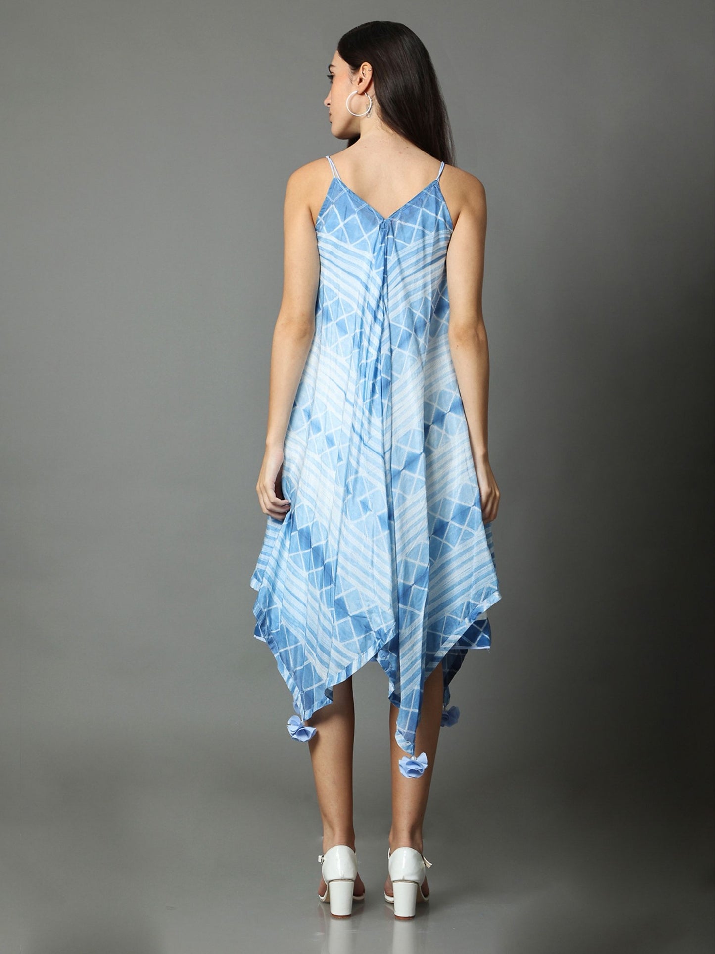 'Roza' Hand-dyed Shibori Vegan Silk Dress