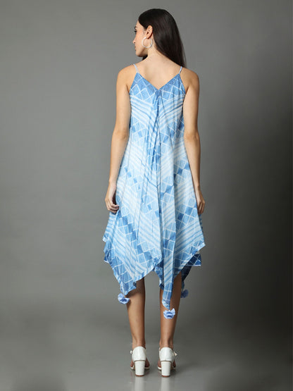'Roza' Hand-dyed Shibori Vegan Silk Dress