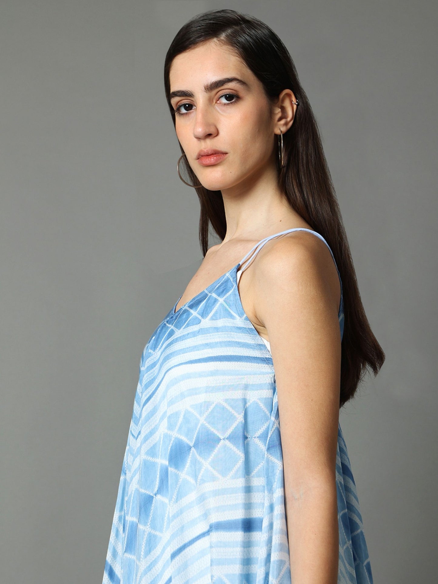 'Roza' Hand-dyed Shibori Vegan Silk Dress