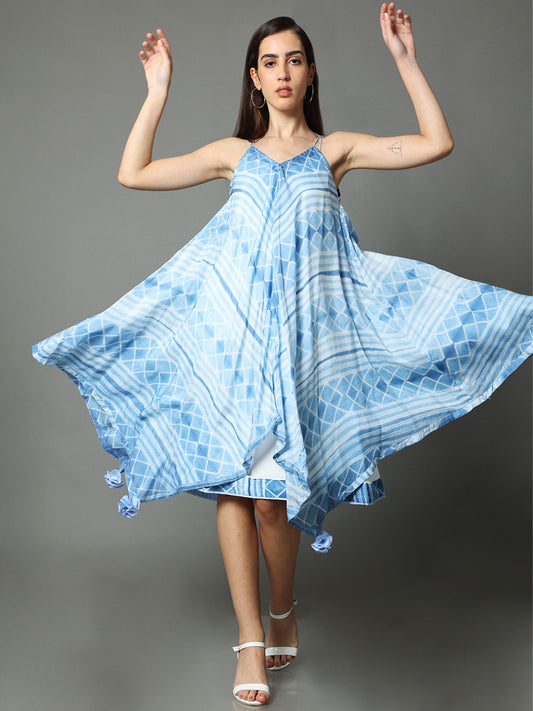 'Roza' Hand-dyed Shibori Vegan Silk Dress