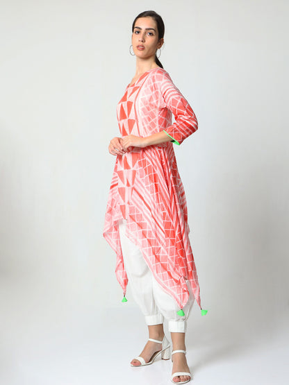 'Samah' Hand-dyed Shibori Vegan Silk Tunic