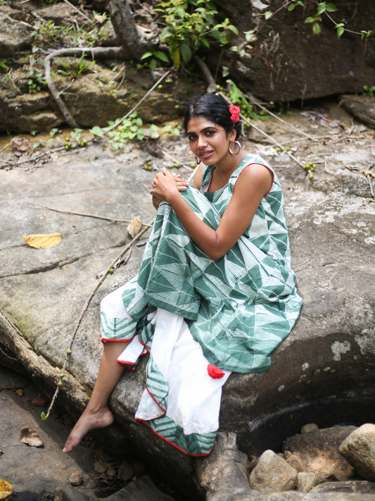 'Samara' Hand-dyed Shibori Pure Cotton Dress