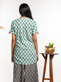 'Veda' Handwoven Ikat Pure Cotton Tunic