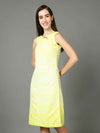 'Keya' Shibori Key-Hole Shift Dress