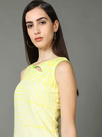 'Keya' Shibori Key-Hole Shift Dress