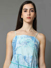 'Selena' Marble -dyed Pure Cotton Dress with Adjustable Straps