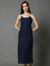'Azul' Textured Hand-dyed Shibori Denim Dress