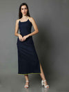 'Azul' Textured Hand-dyed Shibori Denim Dress