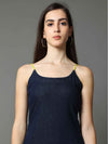 'Azul' Textured Hand-dyed Shibori Denim Dress