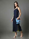 'Azul' Textured Hand-dyed Shibori Denim Dress