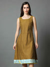 'Nyla' Handloom Dress with Marble-dyed Pure Cotton Jacket