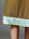 'Nyla' Handloom Dress with Marble-dyed Pure Cotton Jacket