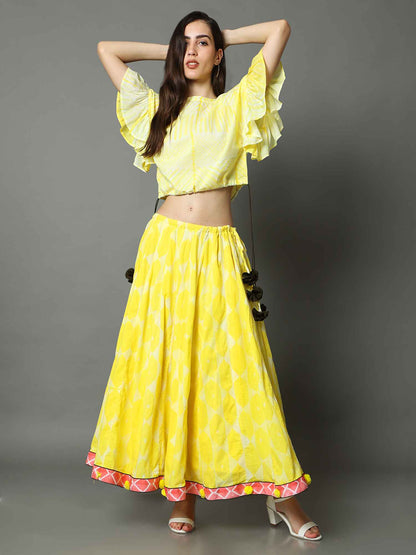 Meadow' Hand-dyed Shibori Pure Cotton Frill Top – Amar Kosa