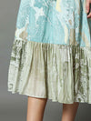 'Isabella' Marble-dyed Vegan Silk Frill Dress
