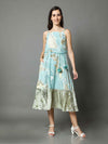 'Isabella' Marble-dyed Vegan Silk Frill Dress