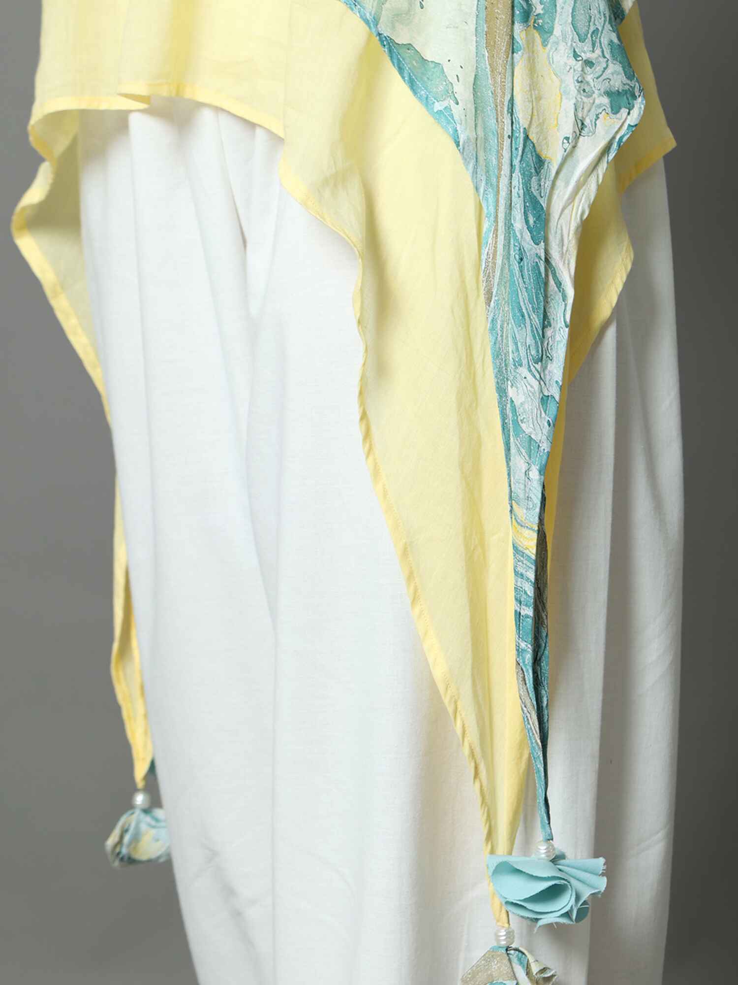 'Ezra' Marble-dyed Marble Vegan Silk Top